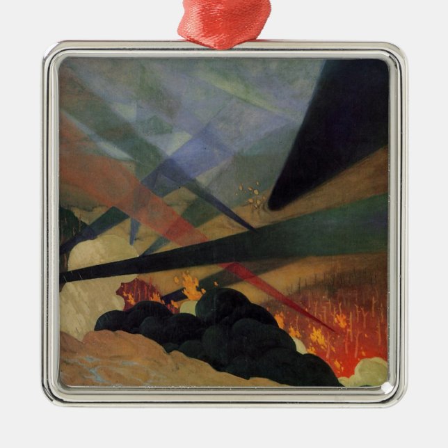 Ornamento De Metal Verdun (1ª Cena de Batalha da Guerra Mundial) (por (Frente)