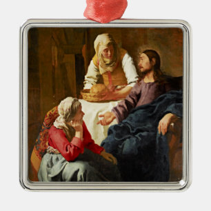 Ornamento De Metal Vermeer - Cristo na Casa de Martha e Mary