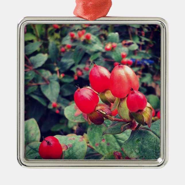 Ornamento De Metal Vermelho (Frente)