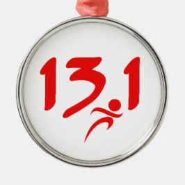 Ornamento De Metal Vermelho 13,1 meia maratona