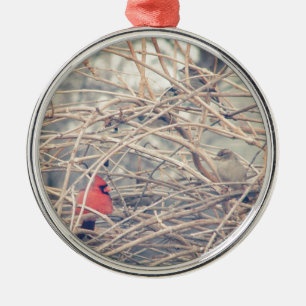 Ornamento De Metal Vermelho em um sonho inverno por angelandspot.