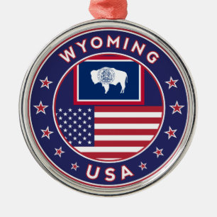 Ornamento De Metal 'Vestido de Wyoming, capa de telefone, saco de tot