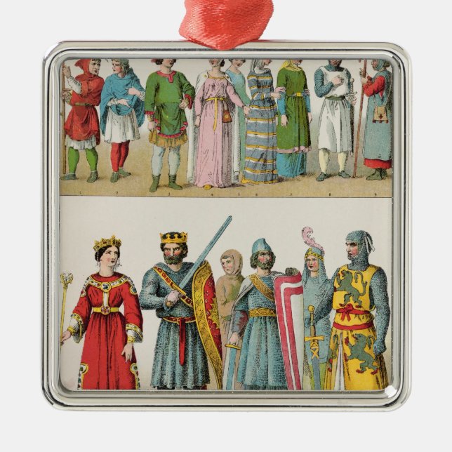 Ornamento De Metal Vestido do francês (Frente)