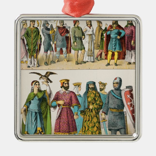 Ornamento De Metal Vestido do francês (Frente)