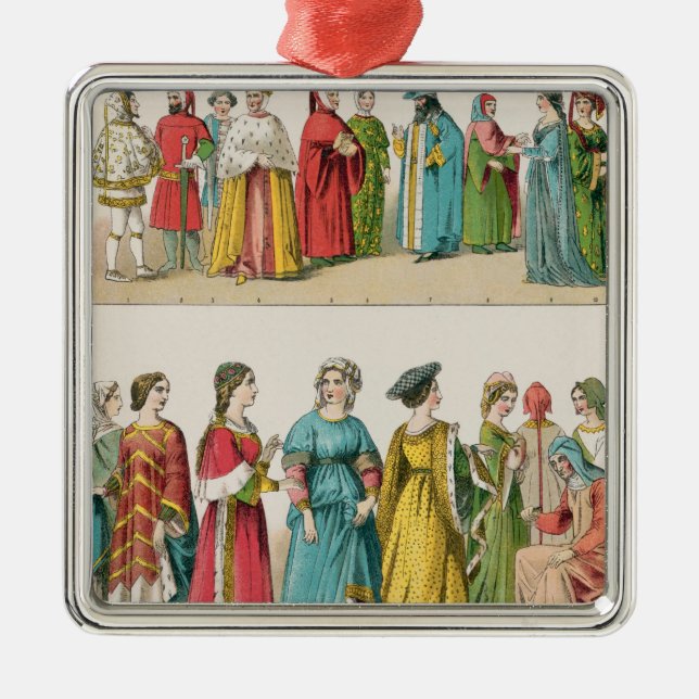 Ornamento De Metal Vestido italiano (Frente)