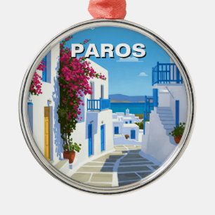 Ornamento De Metal Viagem para a Ilha de Paros Grécia