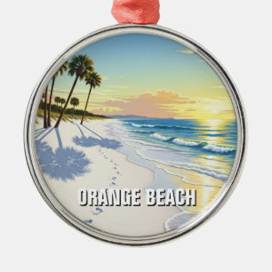 Ornamento De Metal Viagem para Orange Beach Alabama