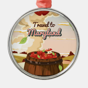 Ornamento De Metal Viagem para poster de viagens Maryland