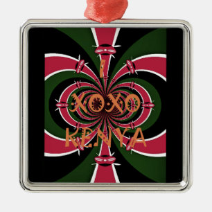 Ornamento De Metal Viagem Queniano - Hugs & Kisses Design