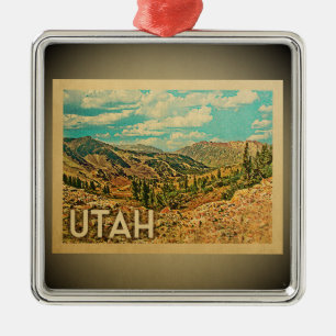 Ornamento De Metal Viagens vintage Ornament de Utah