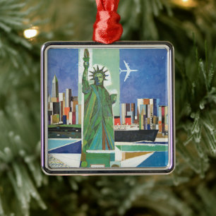 Ornamento De Metal Viagens vintage Para American Airlines