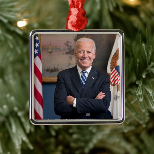 Ornamento De Metal Vice-Presidente Joe Biden, Presidência de Obama (Árvore)