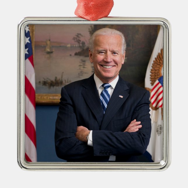 Ornamento De Metal Vice-Presidente Joe Biden, Presidência de Obama (Frente)