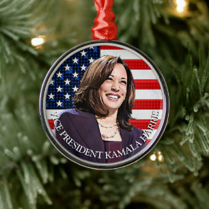 Ornamento De Metal Vice-Presidente Kamala Harris Keepsair Souvenir