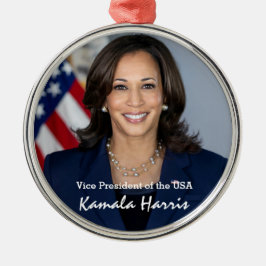 Ornamento De Metal Vice-Presidente Kamala Harris Ornament