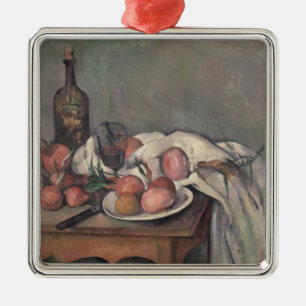 Ornamento De Metal Vida de Paul Cezanne ainda com cebolas, c.1895