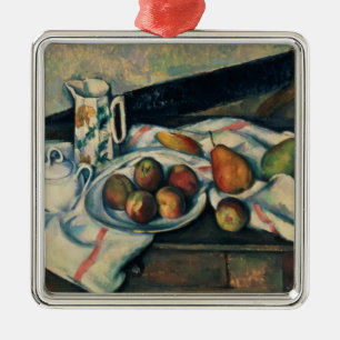 Ornamento De Metal Vida de Paul Cezanne   ainda dos pêssegos e das