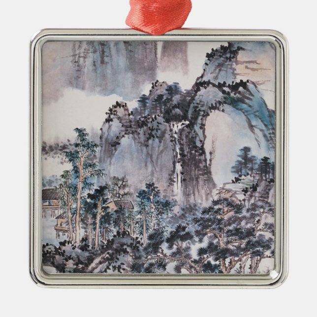 Ornamento De Metal Vida nas montanhas (Frente)