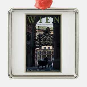 Ornamento De Metal Viena - carruagem do cavalo