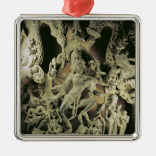 Ornamento De Metal Viga com Shiva Nataraja, dinastia de Kakatiya
