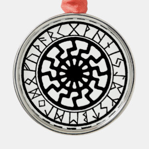 Ornamento De Metal Viking Celtic Sun Rune Calendar