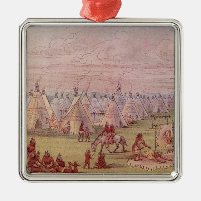 Ornamento De Metal Vila de Comanchee (Frente)