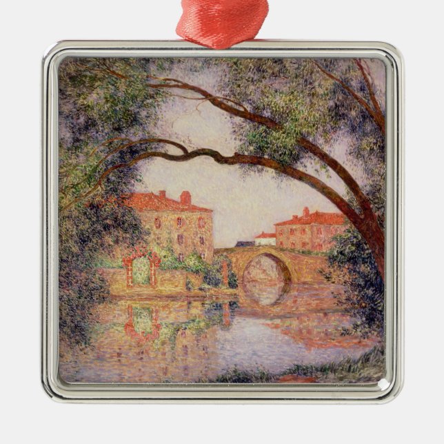 Ornamento De Metal Vila em Normandy (Frente)