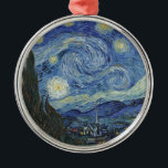Ornamento De Metal Vincent van Gogh| A Noite Estelar, junho de 1889<br><div class="desc">VAN GOGH->Impressionista Postado, estrelas, estrela, noturna, paisagem, espira da igreja, lua, lua, árvore, céu, cósmico, Rua, Remy, Provence, Francês, Santo-Remy, Poste-Impressionismo, icônico\\The Starry Night, junho de 1889 (óleo na canvas), Gogh, Vincent van (1 (853-90) / Museu de Arte Moderna, Nova Iorque, EUA / Biblioteca de Arte de Bridgeman| Número da...</div>