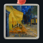 Ornamento De Metal Vincent van Gogh - Cafe Terrace à Noite<br><div class="desc">Cafe Terrace no Place du Forum na Noite - Vincent van Gogh,  1888</div>