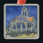 Ornamento De Metal Vincent van Gogh | Igreja de Auvers-sur-Oise<br><div class="desc">A Igreja em Auvers-sur-Oise,  1890 | por Vincent van Gogh | Art Location: Musee d'Orsay,  Paris,  França | Artista neerlandês | Número de Coleção de Imagens: XIR33823</div>