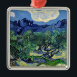 Ornamento De Metal Vincent van Gogh - Oliveiras com os Alpilles<br><div class="desc">Oliveiras com os Alpilles no Fundo - Vincent van Gogh,  1889</div>