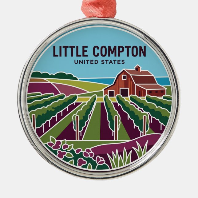 Ornamento De Metal Vinhas Sakonnet Rhode Island (Frente)