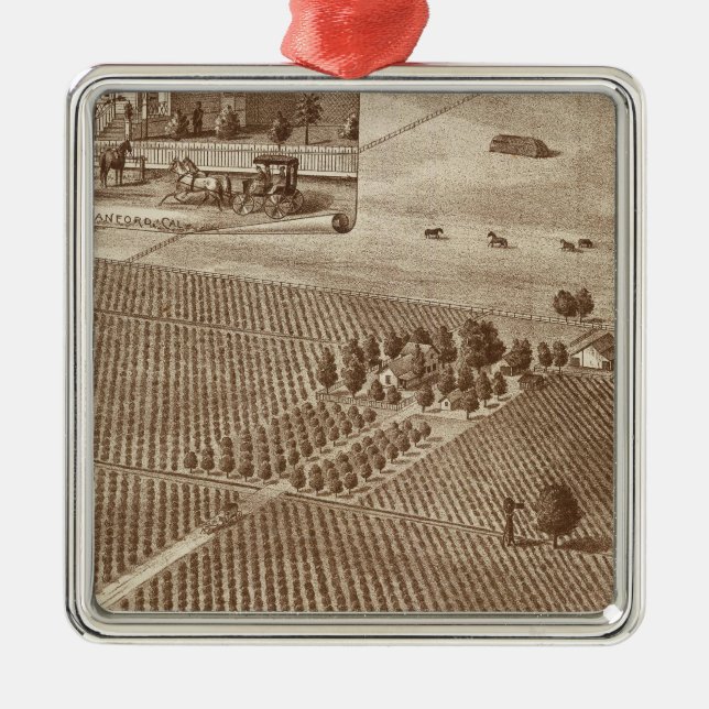 Ornamento De Metal Vinhedo sem par, Hanford, Cal (Frente)
