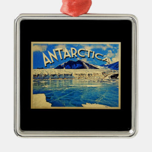 Ornamento De Metal Vintage a Antártica pólo sul