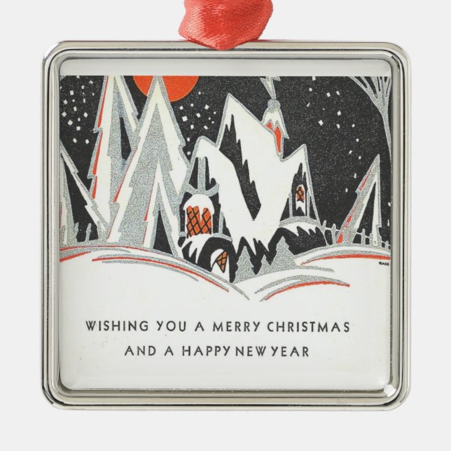 Ornamento De Metal Vintage Art Deco (Frente)