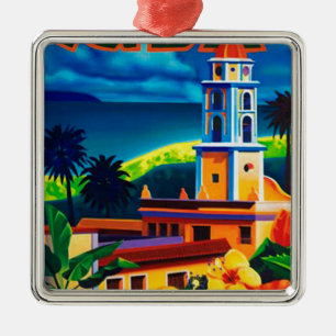 Ornamento De Metal Vintage Cuba Viagem