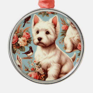 Ornamento De Metal Vintage Cute West Highland White Terrier
