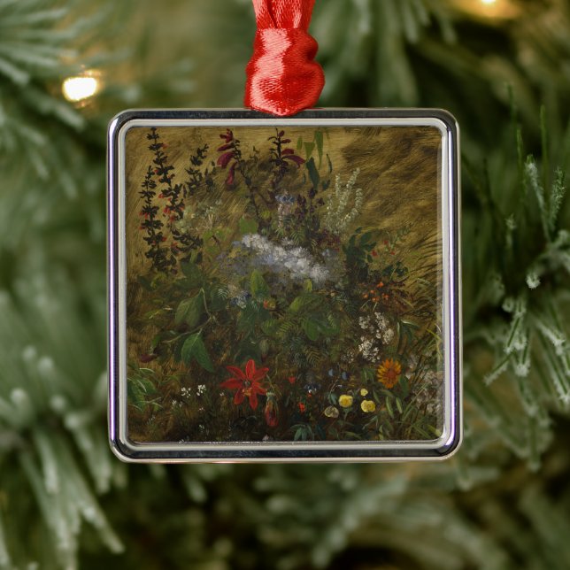 Ornamento De Metal Vintage Dark Floral (Árvore)