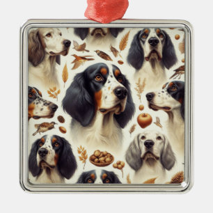 Ornamento De Metal Vintage English Setter Seamless