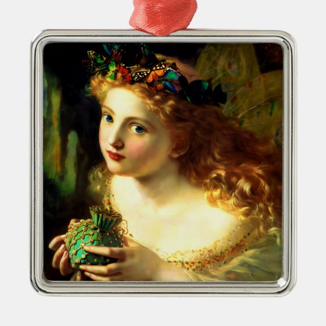 Ornamento De Metal Vintage Fairy (Frente)