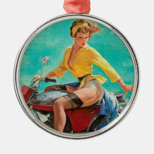 Ornamento De Metal Vintage Gal