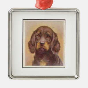 Ornamento De Metal Vintage Gordon Setter Cigarette Card Ornament
