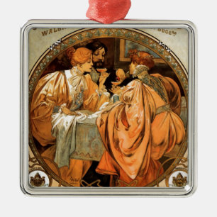 Ornamento De Metal Vintage Heidsieck & Co Monopole Reims Wine Label