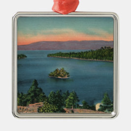 Ornamento De Metal Vintage Lake Tahoe Emerald Bay