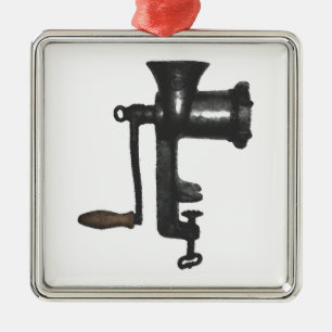 Ornamento De Metal Vintage MeatGrinder