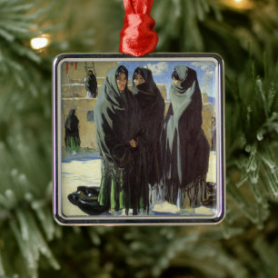 Ornamento De Metal Vintage Native American, Taos Girls de Walter Ufer