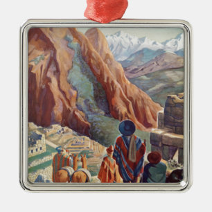 Ornamento De Metal Vintage Peru dos Incas via Viagem Pan-Americana