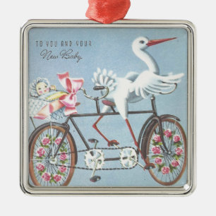 Ornamento De Metal Vintage Storm em Bike To You and Your Baby