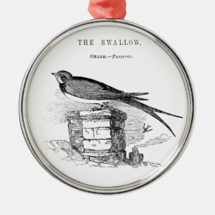 Ornamento De Metal Vintage swallow bird