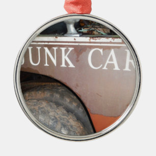 Ornamento De Metal Vintage Tow Truck em dinheiro para cartaz de lixo